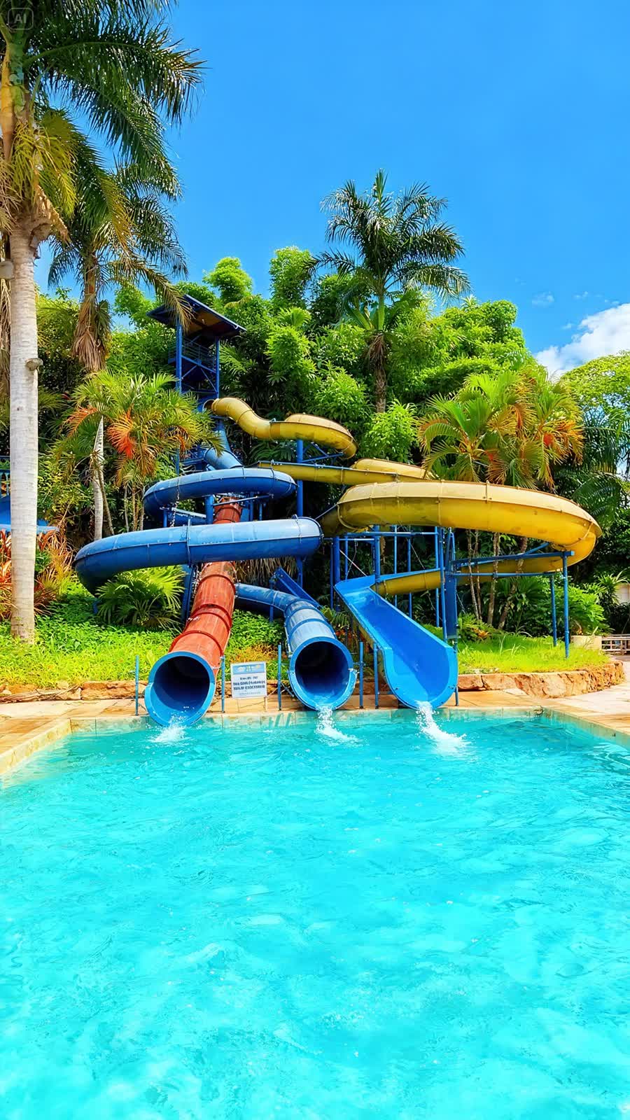 Toboágua colorido Hotel Jalim